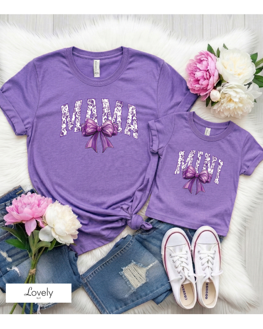 MAMA & ME PURPLE BOW