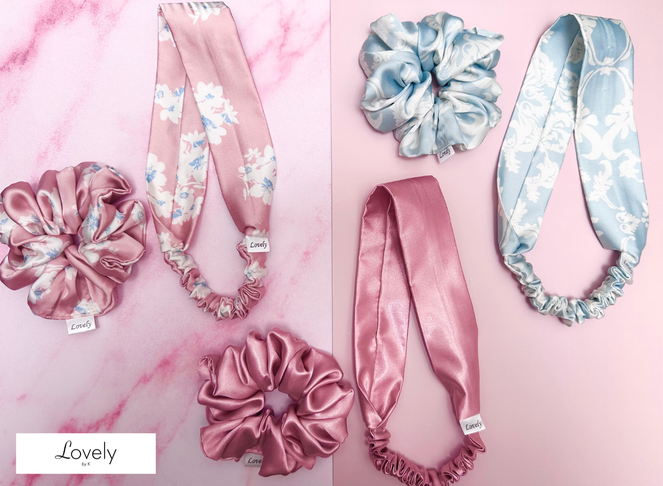 SATIN SCRUNCHIE & HEADBAND SET