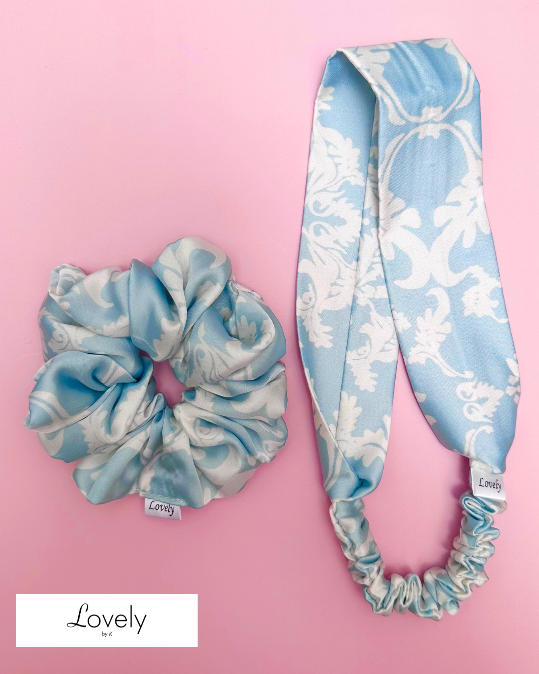 SATIN SCRUNCHIE & HEADBAND SET