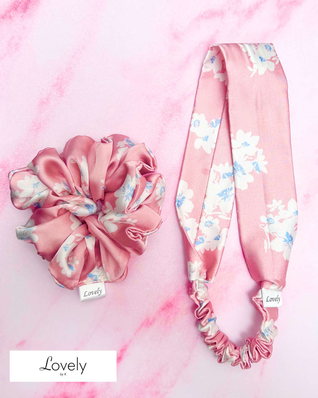 SATIN SCRUNCHIE & HEADBAND SET