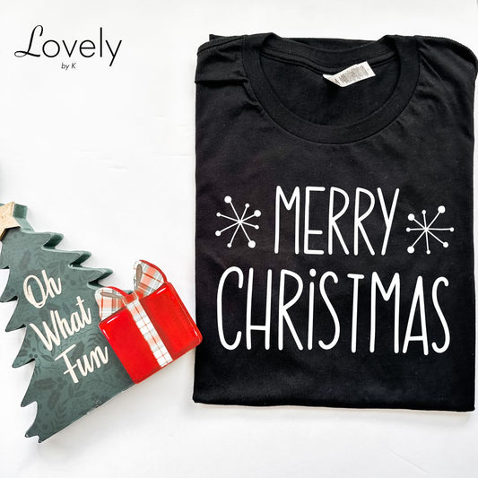 MERRY CHRISTMAS - BLACK TEE
