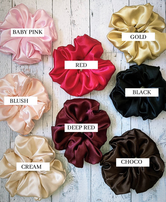 SATIN SCRUNCHIE 3 for $12 PACK